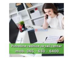 Potrebne radnice za call centar 50-70.000