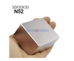 NOVO - 50x50x30mm N52 Kockasti Blok Magneti