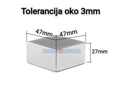 NOVO - 50x50x30mm N52 Kockasti Blok Magneti