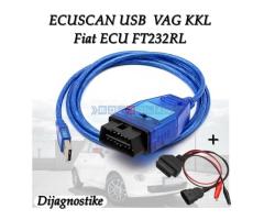 Ecuscan USB Vag KKL Fiat Ecu FT232RL 409.1 Dijagnostika