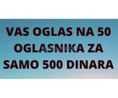 vas oglas na 50 oglasnika